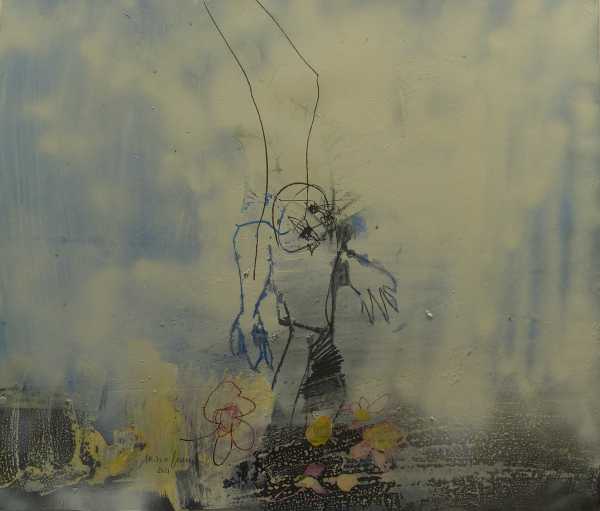 Blitzschlag auf Blumenwiese